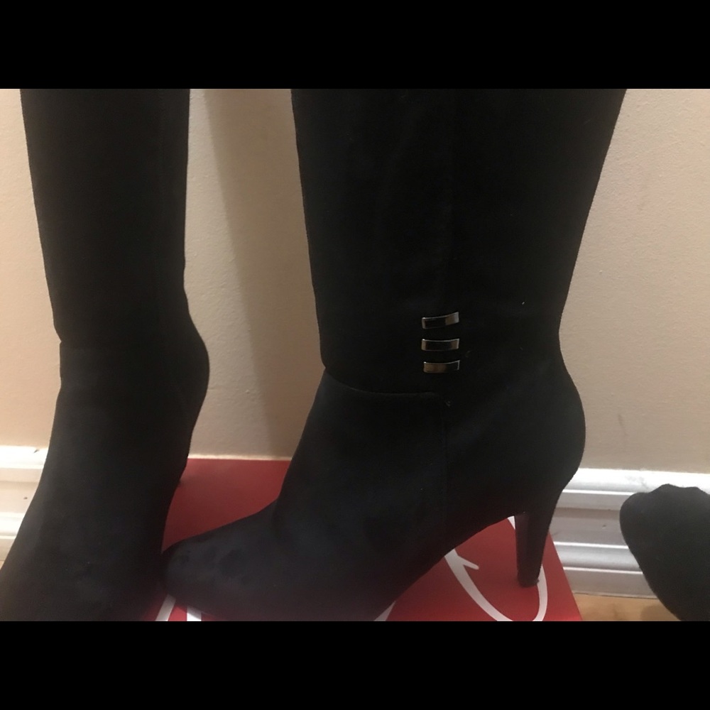 Black Faux Suede Boots